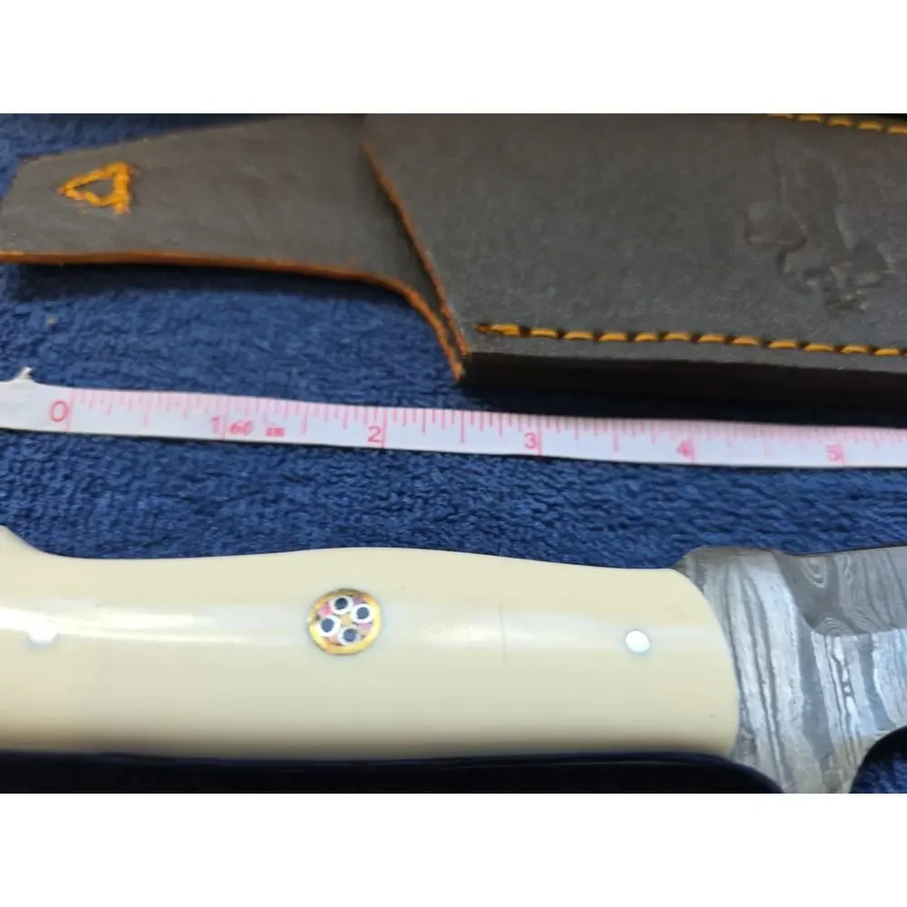 Hunting Bowie Knife 9 Inch Custom Made Forged Damascus Blade LMK Knives #7624